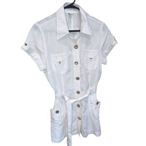 White House Black Market Linen Blend Nini Dress